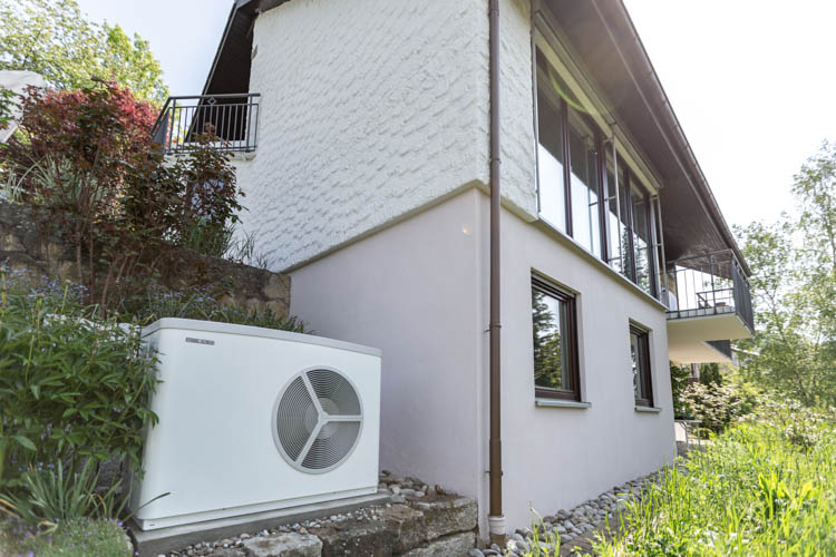 Haus mit Wärmepumpe